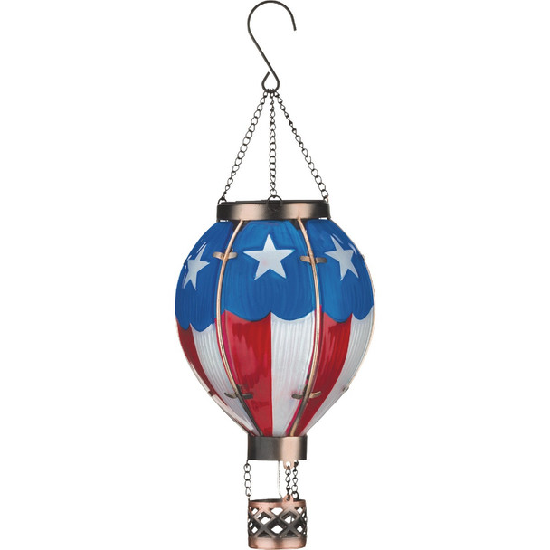Regal Art & Gift Small Americana Hot Air Balloon Solar Lantern 13513