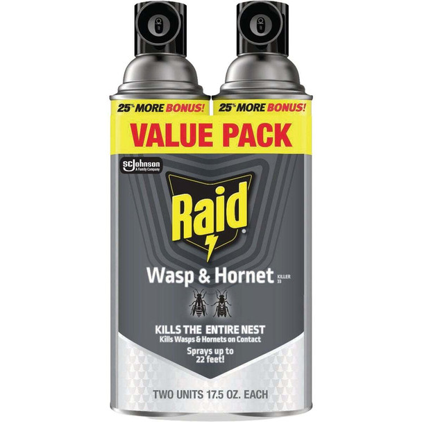 Raid 17.5 Oz. Aerosol Spray Wasp & Hornet Killer (2-Pack) 76588