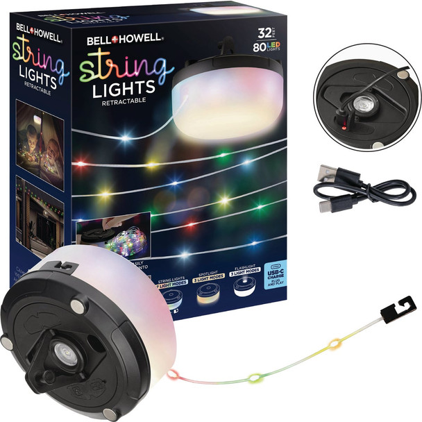 Bell+Howell Retractable RGB LED String Light Set 6357