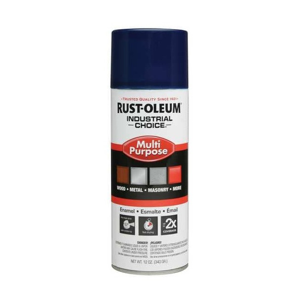 Rust-Oleum Spray Paint, Regal Blue, Gloss, Solvent, 12 oz 1622830V