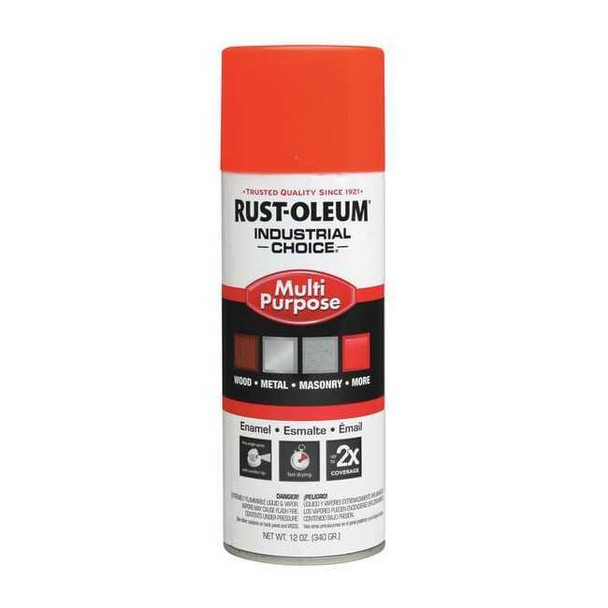 Rust-Oleum Spray Paint, Orange, Gloss, Solvent, 12 oz 1654830