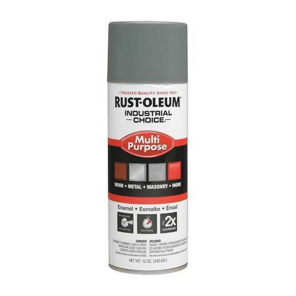 Rust-Oleum Spray Paint, Smoke Gray, Gloss, Solvent, 12 oz 1688830