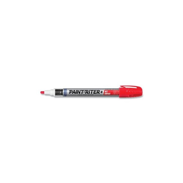 Paint-Riter®+ Wet Surface Marker, 1/8 in Tip, Medium, Red