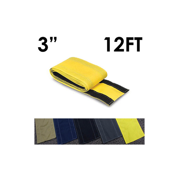 Carpet Cable Cover, 12 ft L, 3 in W, 1 Channel, Nylon, Yellow