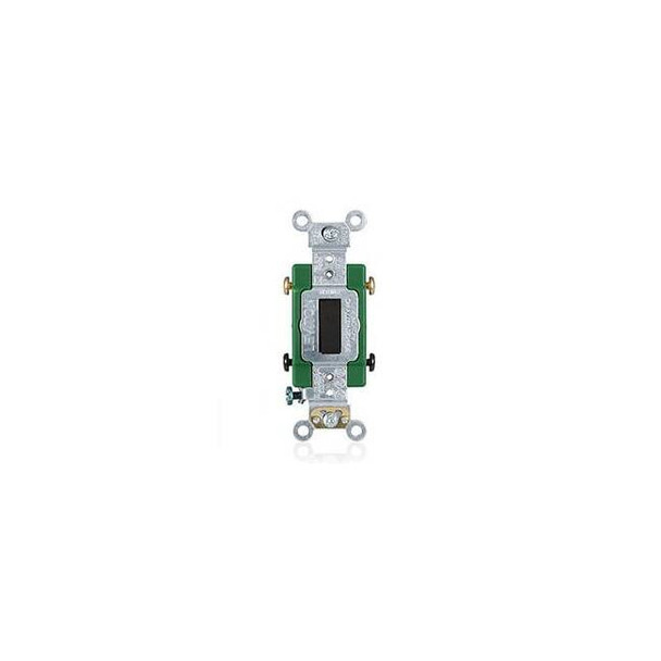 Leviton Wall Switch, 2 hp, Toggle, 30 A, Black 3032-2E