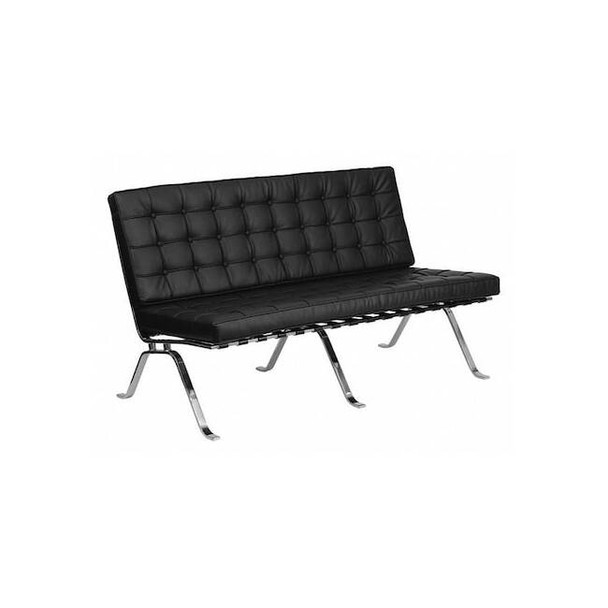 Loveseat, 32" x 35", Upholstery Color: Black