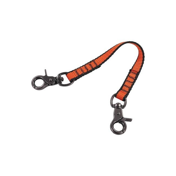 Ergodyne S Orange Web Lanyard Dual Trigger Hooks, 3PK 3153S