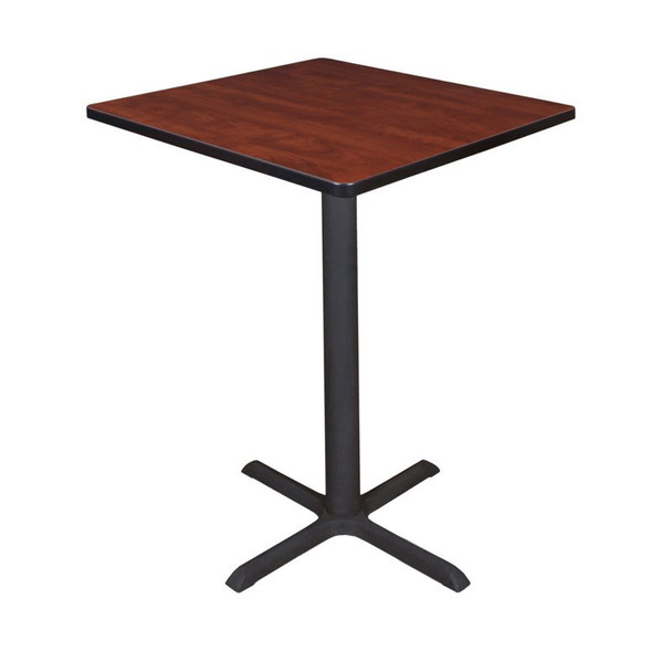 Cain Cain Cafe Tables, 30 W, 30 L, 42 H, Wood, Metal Top, Cherry TCB3030CH
