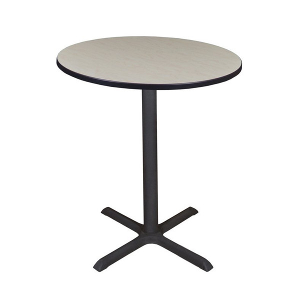 Cain Cain Cafe Tables, 36 W, 36 L, 42 H, Wood,Metal Top, Maple TCB36RNDPL