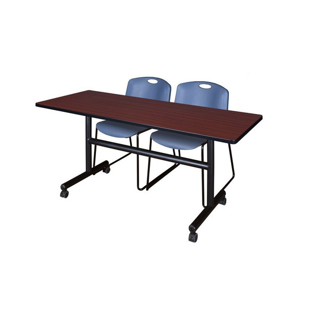 Kobe FlipTop Table, 60" W, 29" H, Laminate Top, Mahogany MKFT6024MH44BE