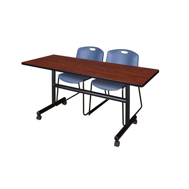 Kobe Rectangle FlipTop Table, 60" W, 29" H, Laminate Top, Cherry MKFT6030CH44BE
