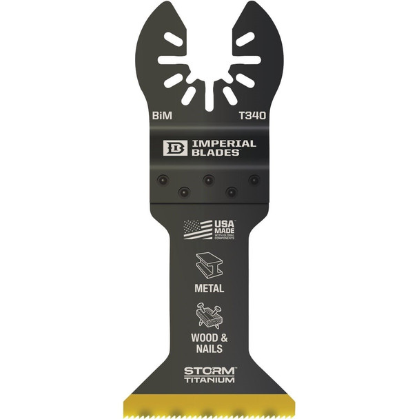 IBOAT340-1 Imperial Blades ONE FIT 1-3/4 In. Titanium STORM Wood/Metal Oscillating Blade