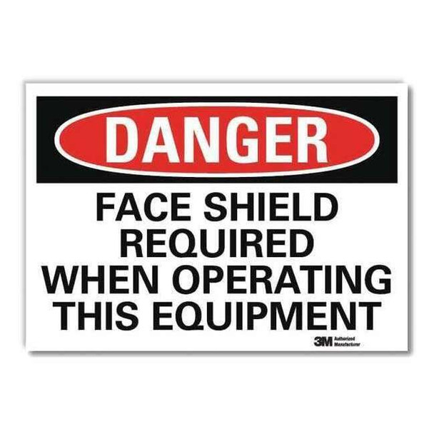 Lyle Danger Sign,Self-Adhesv Mount,10inWx7inH, U3-1457-RD_10X7 U3-1457-RD_10X7