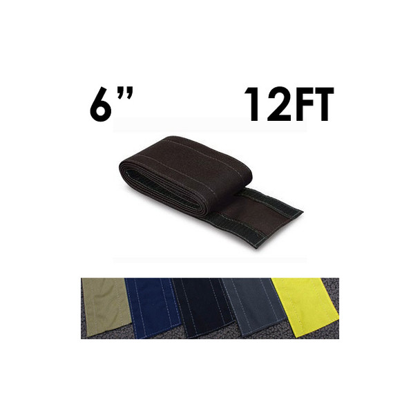 Carpet Cable Cover, 12 ft L, 6 in W, 1 Channel, Nylon, Black