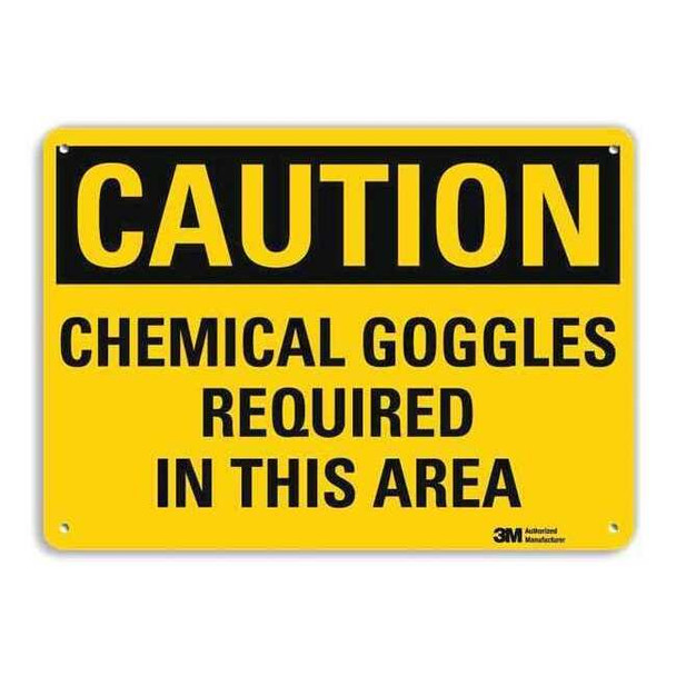 Safety Sign, 10 in Height, 14 in Width, Aluminum, Horizontal Rectangle, English