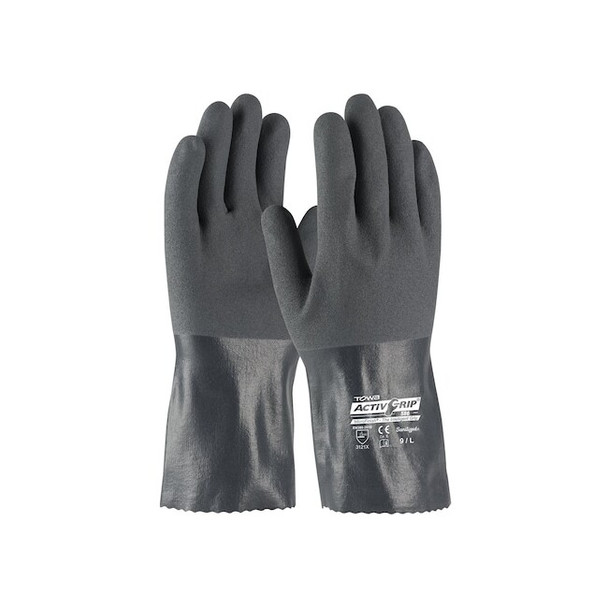 Chemical Resistant Gloves, Polyester/Stainless Steel, 12 in L, S, 12 PK