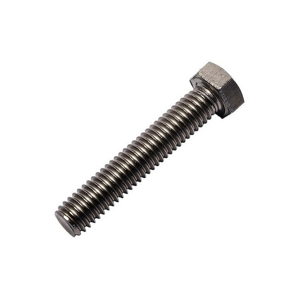 Grade 2, 3/8"-16 Hex Head Cap Screw, Plain Grade 2 Titanium, 2 in L