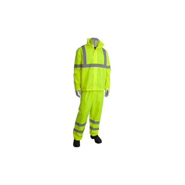 Pip Hi-Visibility Class 3 Rain Suit,Lm Yl,M 353-1000LY-S/M