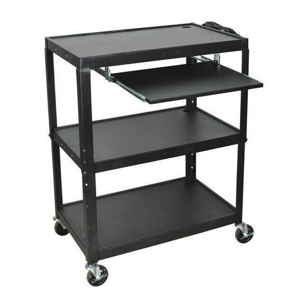 Luxor Extra Wide Adj Cart,w/Keyboard AVJ42XLKB