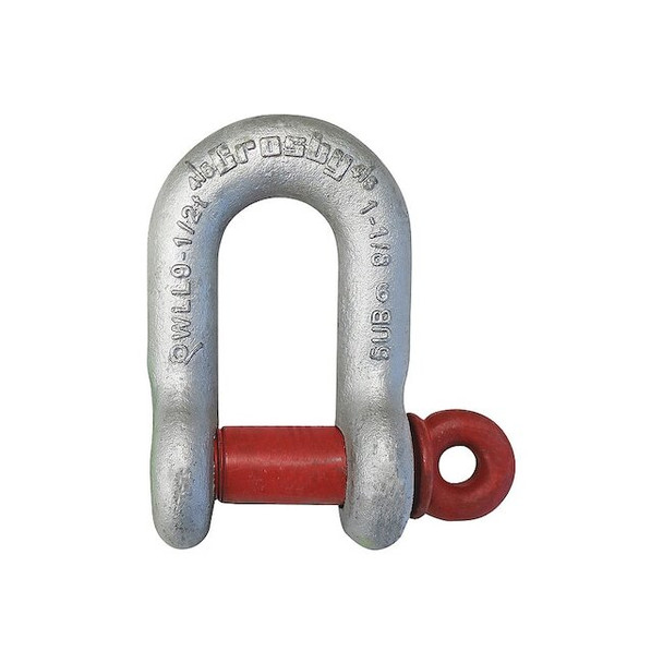 Crosby Shackle,1-1/8" Body Sz,Galvanized 1019338