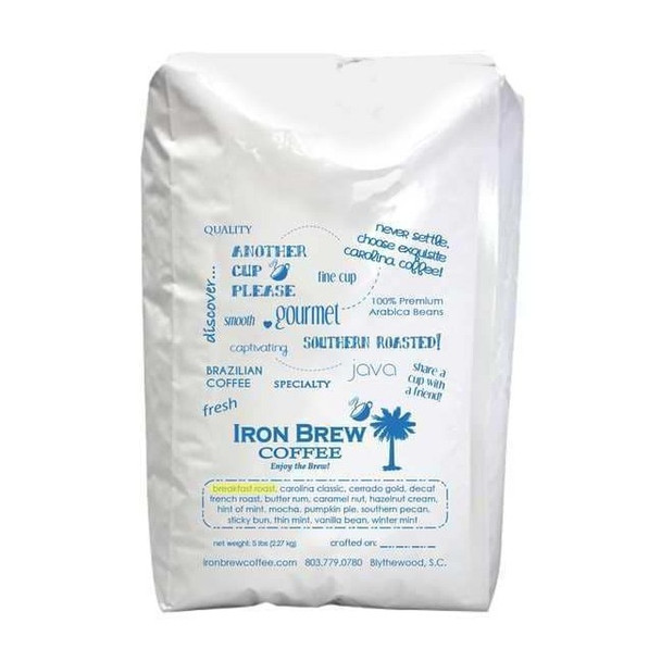 Iron Brew Coffee,4.59 lb. Net Weight,Whole Bean C-1CT5CWB