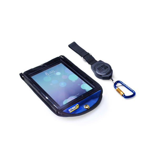 Tool Tether Retractor with Tablet Jacket, 3 lb Capacity, Steel Cable