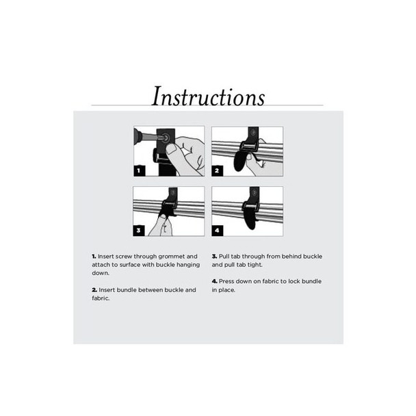 Rip-Tie Back-to-Back Strap, No Adhesive, 5 in, 3/4 in W, Black, 5 PK K-05-GE5-BK