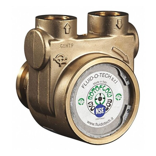 Fluid-O-Tech RotaryVanePump,1/2"InletDia,Brass,For48Y PA 800