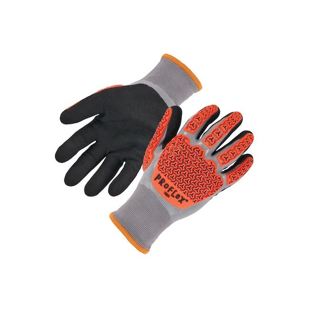 Ergodyne Knit Gloves, Cut Level A2 ,Nitrile ,Sandy ,2XL 1 PR 7521