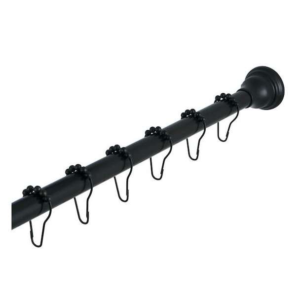 KSR115 Straight Shower Curtain ROD with Shower Curtain Rings