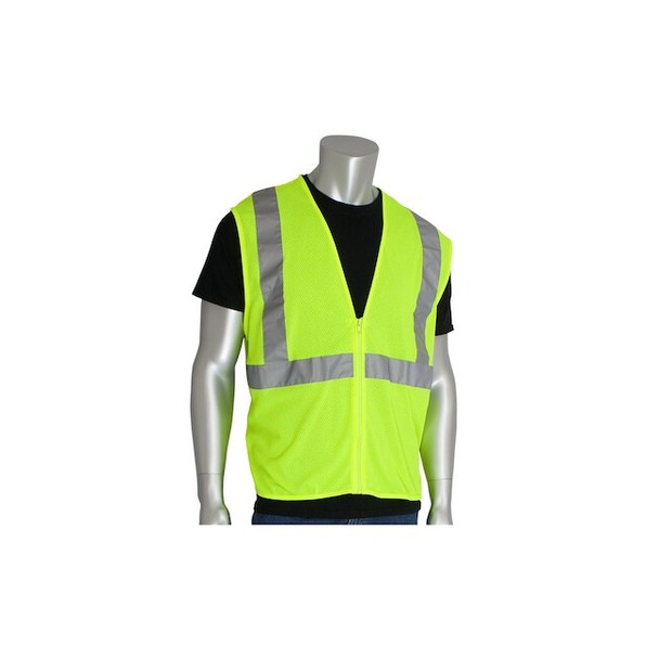 Pip Class 2,Economy Mesh Vest,Yellow 302-MVGZLY-M Pack of 2