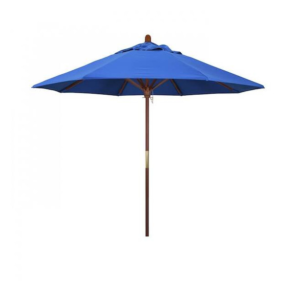 Patio Umbrella, Octagon, 97.5" H, Olefin Fabric, Royal Blue
