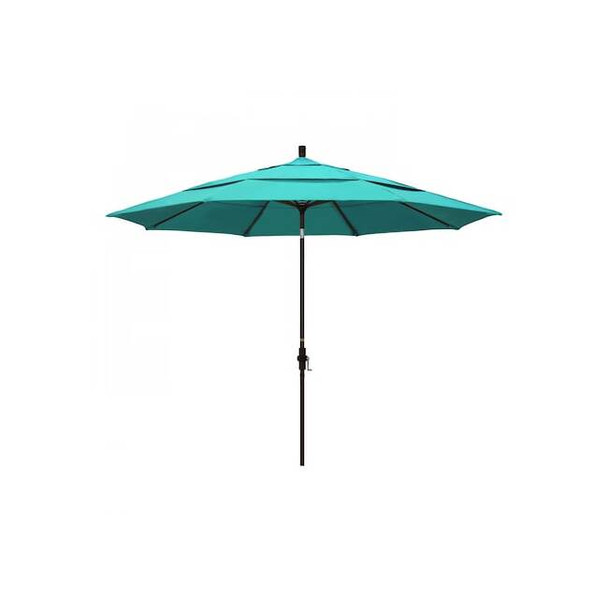 Patio Umbrella, Octagon, 110.5" H, Sunbrella Fabric, Aruba