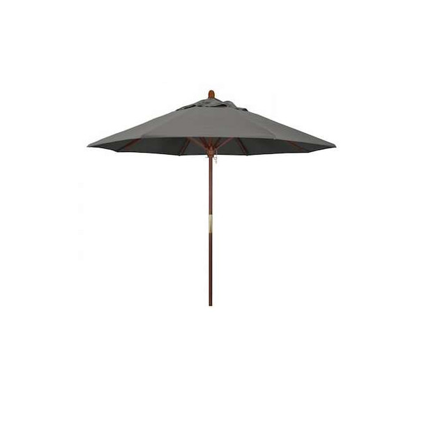 Patio Umbrella, Octagon, 97.5" H, Sunbrella Fabric, Charcoal