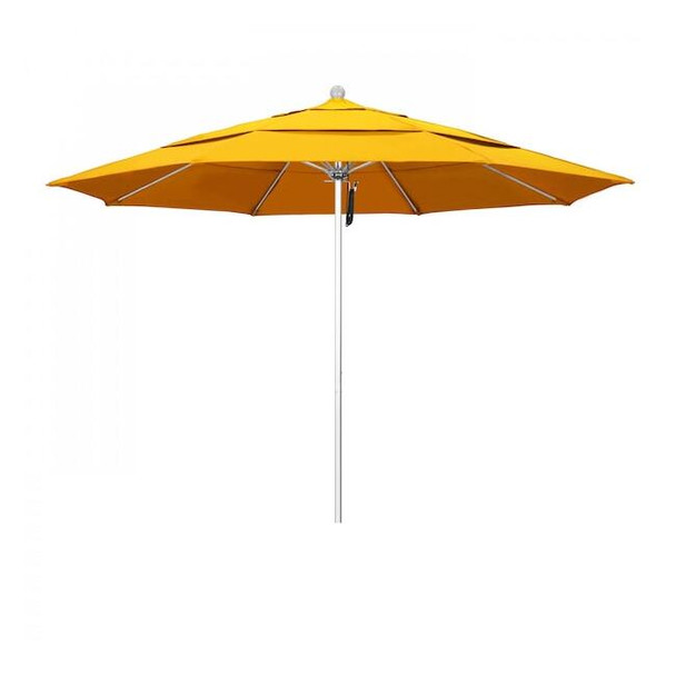 Patio Umbrella, Octagon, 107" H, Sunbrella Fabric, Sunflower Yellow