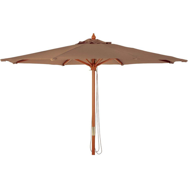 Outdoor Expressions 9' Market Brown Umbrella TJWU-003A-270-BRN