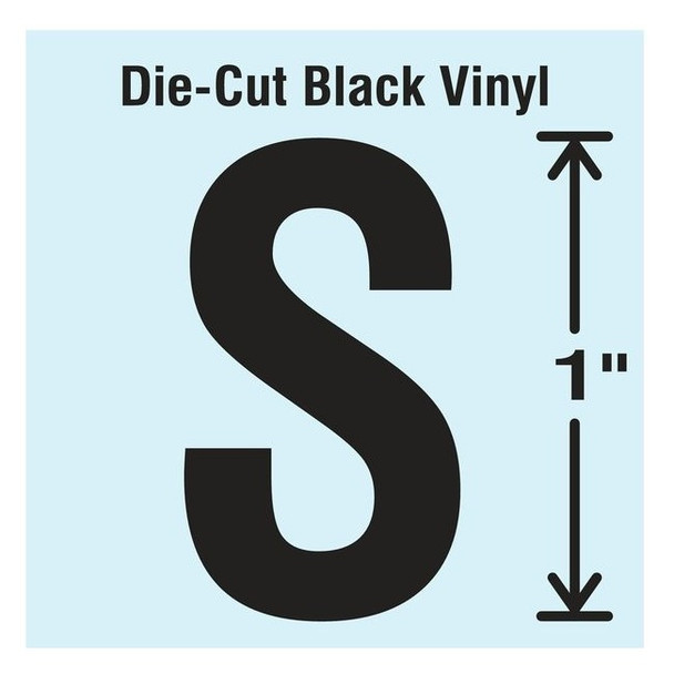 Stranco LetterLabel,Vinyl,1inH,5/8inW,PK10 DBV-1-S-10
