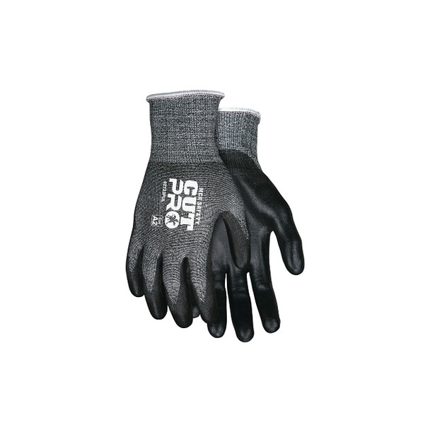 CutPro® 92723PU 13-ga HyperMax® PU Coated Gloves, X-Large, Salt-and-Pepper/Black