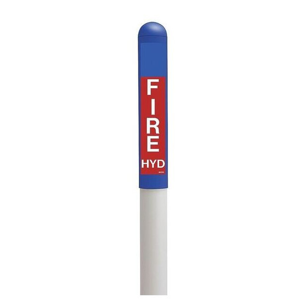 Utility Dome Marker, Round, ,Thermoplastic Polymer Blue/White, 72" L