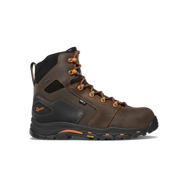 Danner Men's 6-Inch Work Boot, 10 1/2 EE, Brown, Orange, 13880 13880-10.5EE