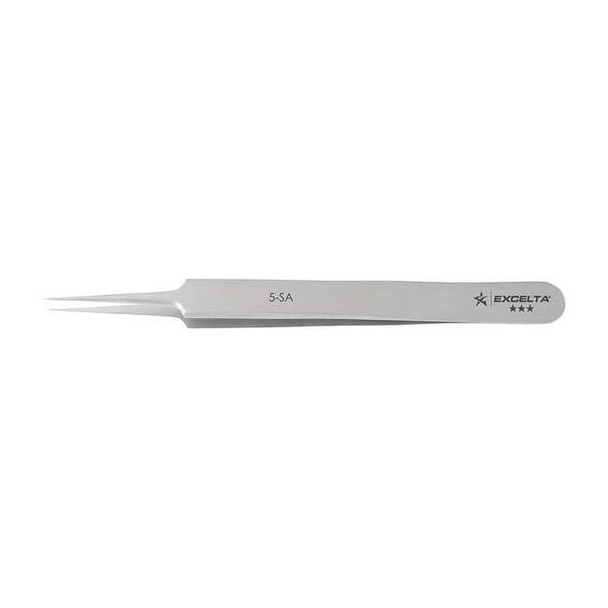 Excelta Tweezer,Very Fine,4-1/4in. L,1/64in. Tip 5-SA