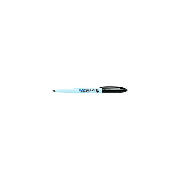 EXPO Wet Erase Marker Ultra Fine Bullet Tip Black Dozen