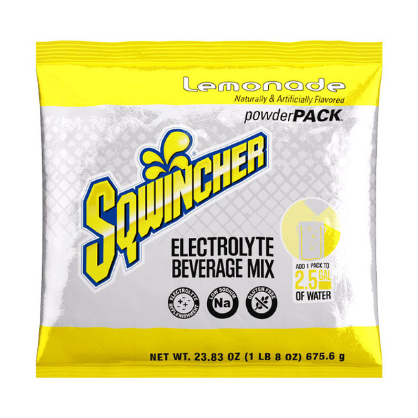 Sqwincher® Regular Powder Packs, 23.83 oz Packs, 2.5 gal Yield
