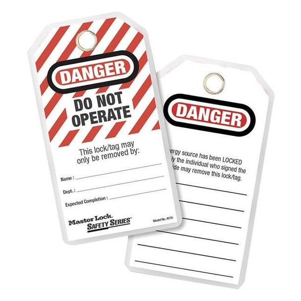 Master Lock® Heavy-Duty English Tags