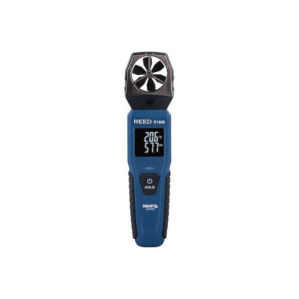 Reed Instruments Anemometer, 118 to 4,921fpm, -4 to 140F R1600