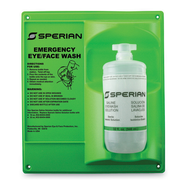 Honeywell Eyesaline® Single Eyewash Wall Station, 32 oz, 1/Each