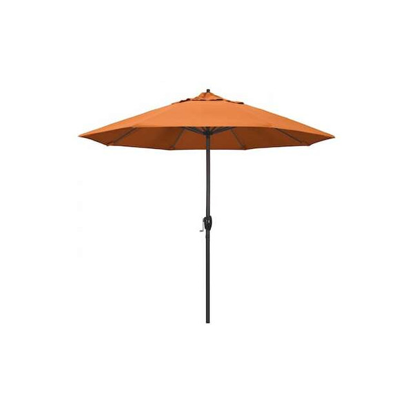 Patio Umbrella, Octagon, 102" H, Sunbrella Fabric, Tangerine