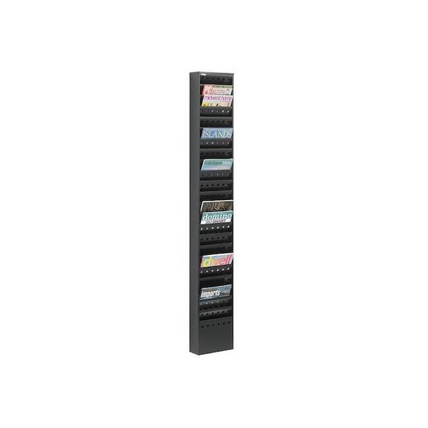 Safco Magazine Rack,23-Pocket,Black 4322BL