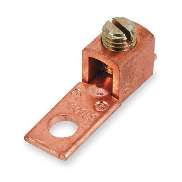 Mechanical Lug, 3/0 AWG Max, 1 Conductor, 1 Hole, 13/32 in Stud, Copper