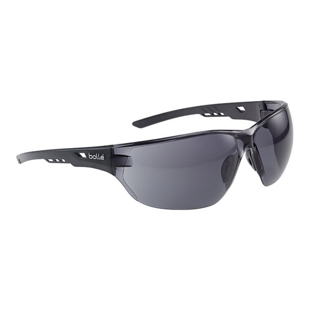 Bolle Safety Ness Safety Glasses, Smoke Lens, 1/Each